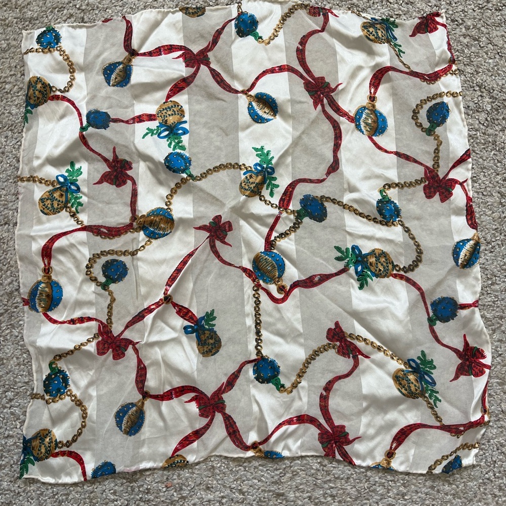 Silk Christmas scarf